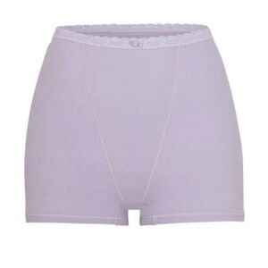 SKIMS Lace Logo Pointelle Boxers in Lavender- size large